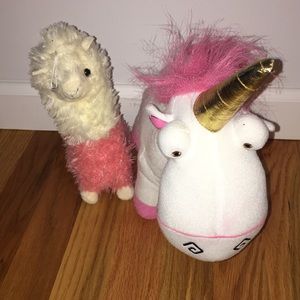Unicorn and Alpaca Plush Set